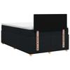 Box Spring Bed with Mattress Black 120 x 190 cm Fabric