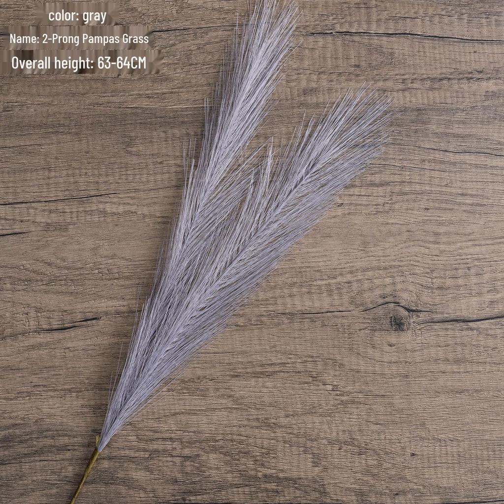 INS Style Pampas Grass & Green Plants Artificial Flowers for Wedding Decor & Crafts