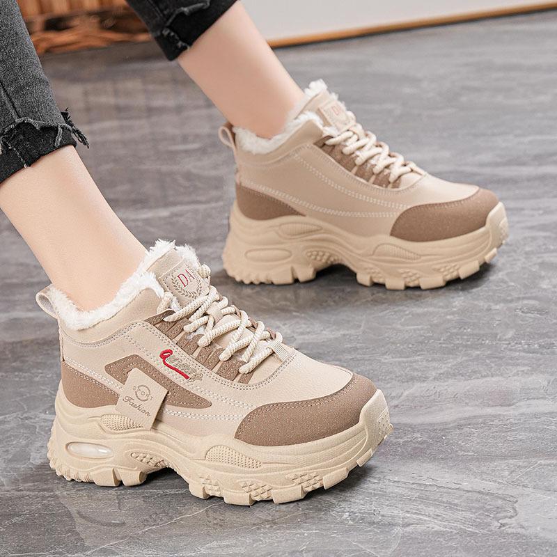 Winter New Velvet Cotton Shoes Ins Tide Thick Baseplate Shoes Sports Casual Shoes CY