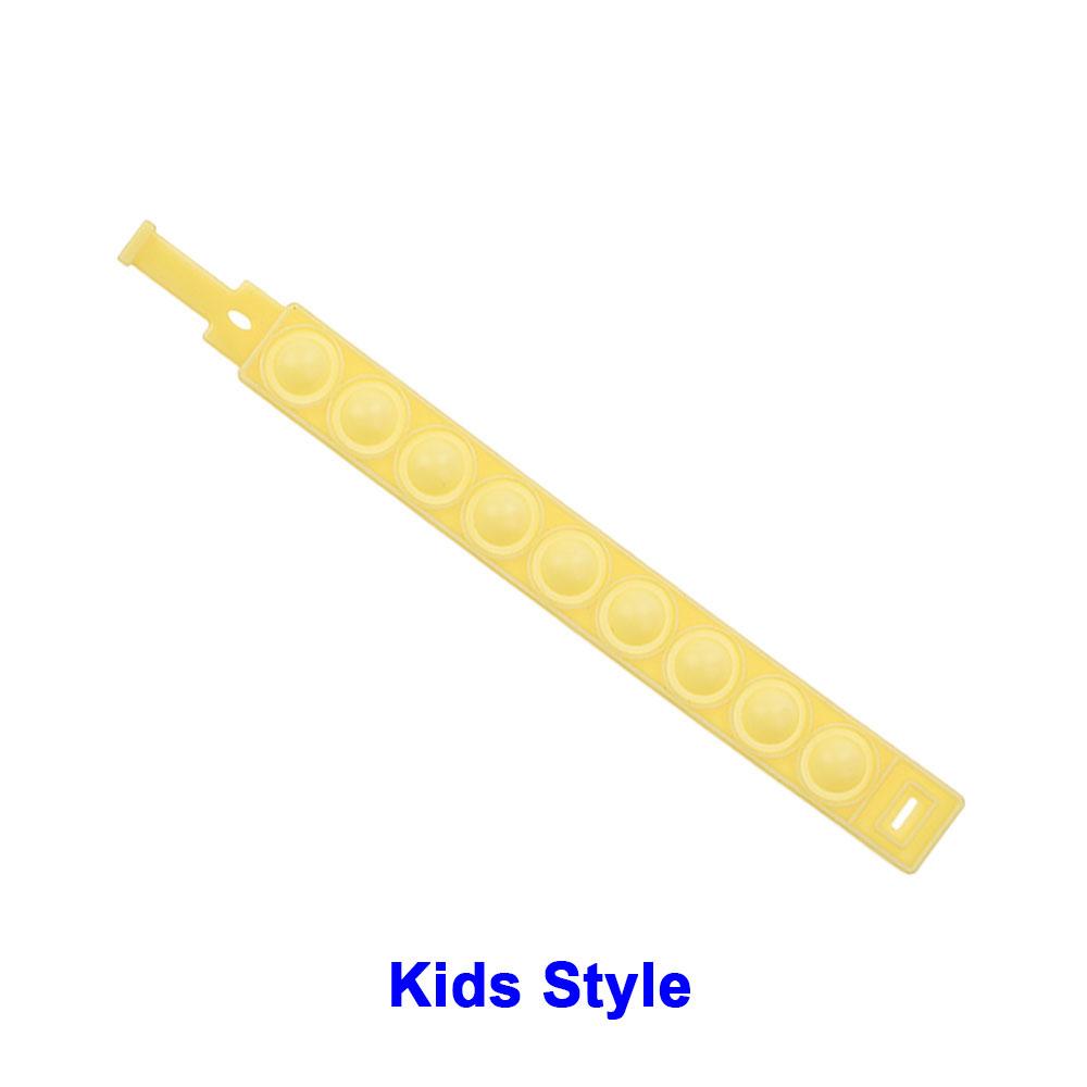 Mondo Silicone 1pz Stili Corti Pops Bolle Braccialetto Decompressione Giocattolo Sollievo Stress Colorato Braccialetto Silicone Adulti Bambini Giocattoli