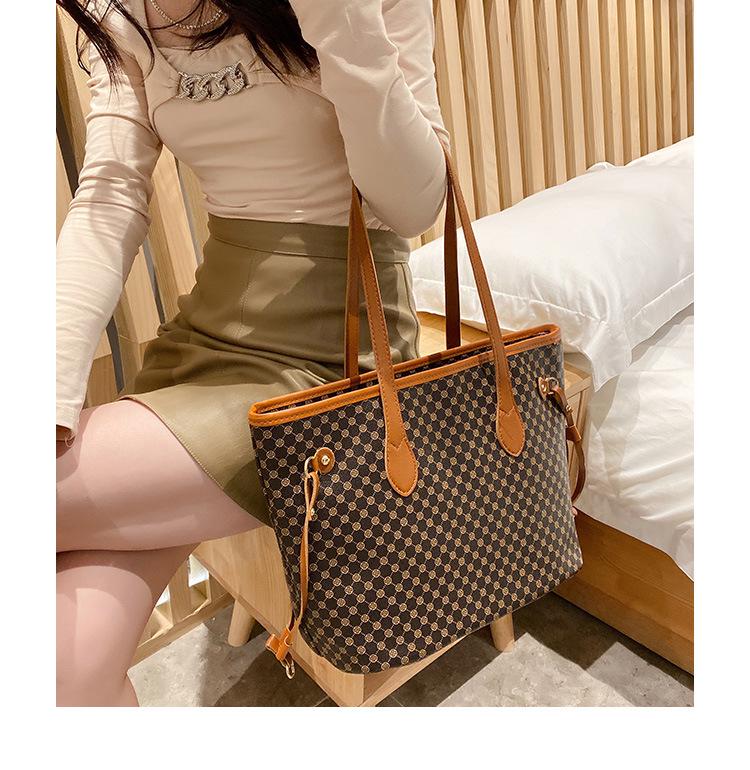 2023 Retro Bedruckte Damen Schulter-Tragetasche mit großem Fassungsvermögen