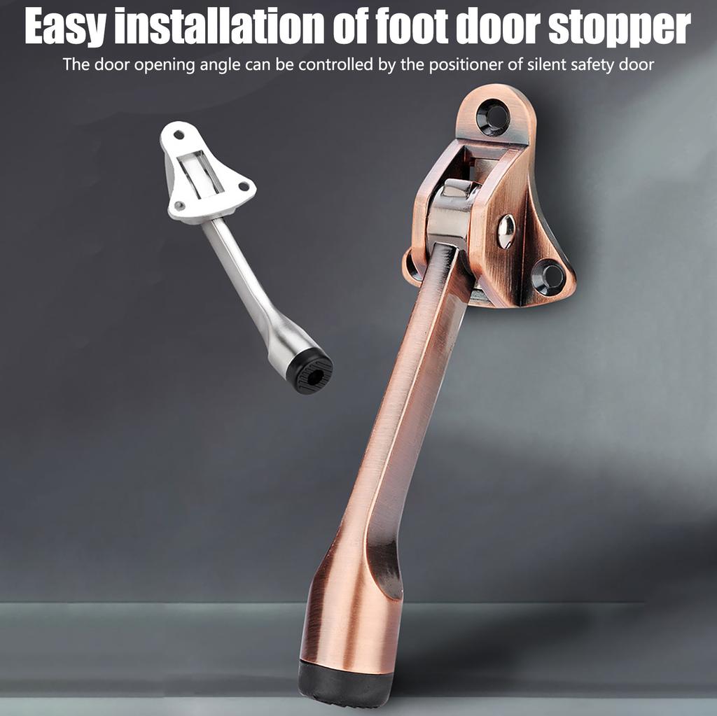 Fermaporta a Pedale per Porte Pesanti Fermaporta per Impieghi Gravosi con Punta in Gomma