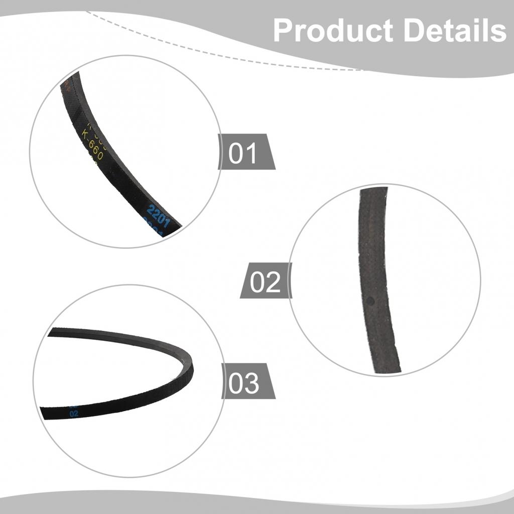 1 Pc Driving Belt Black Efficient For Drill Machines