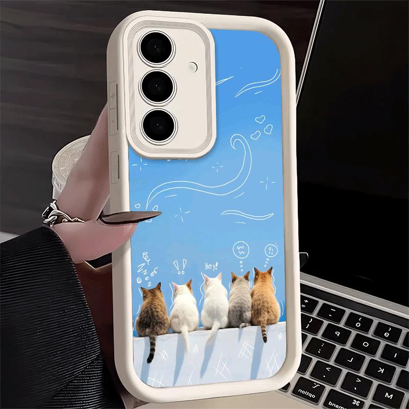 Handyhülle für Samsung Galaxy A17 A16 A15 A14 A13 Katze Niedliches Kätzchen Cartoon A56 A36 A26 A55 A35 A25 A54 A34 A24 A53 A33 A23 A07 A0