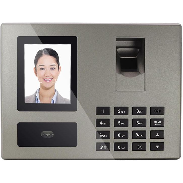 Fingerprint Time Clock, Face Biometric Fingerprint Password Attendance Machine for Employees Small Business with TFT LCD Screen, Up To 1500 Users (US