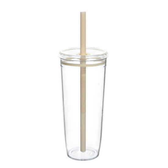Portable Straw Cup 20oz Colorful Tritan Tumbler for Iced Coffee Juice Tea Milk Dishwasher Safe Drinkware Gift for Teens
