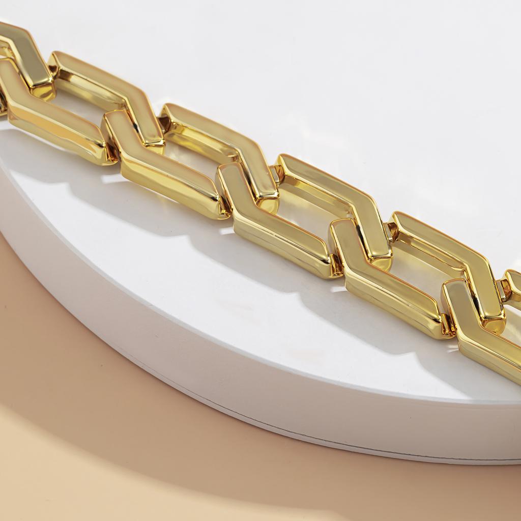 IngeSight.Z Retro Irregular Geometric Plastics Chain Choker Necklace Chunky Gold Color Short Clavicle Necklace for Women Jewelry