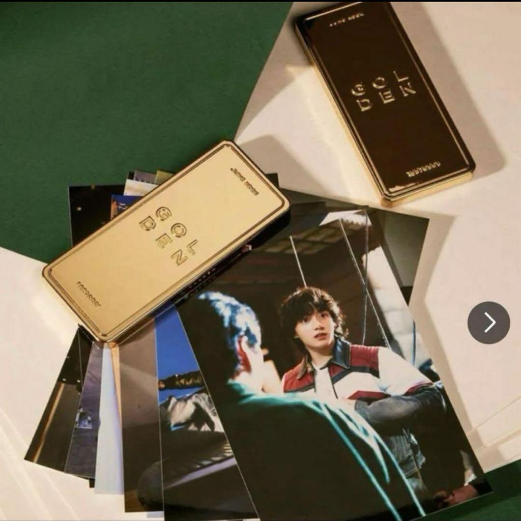 [USED] BTS Jungkook Seoul Exhibition Golden Bar with Rare Trading Card