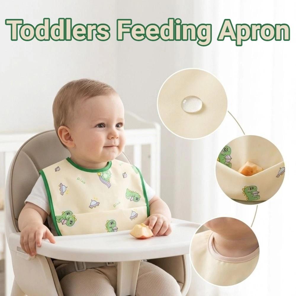 Adjustable Toddlers Feeding Apron Waterproof Baby Apron Practical Baby Feeding Bib  Mealtime