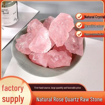 Natural Rose Quartz Raw Crystal Incense Diffuser Stone