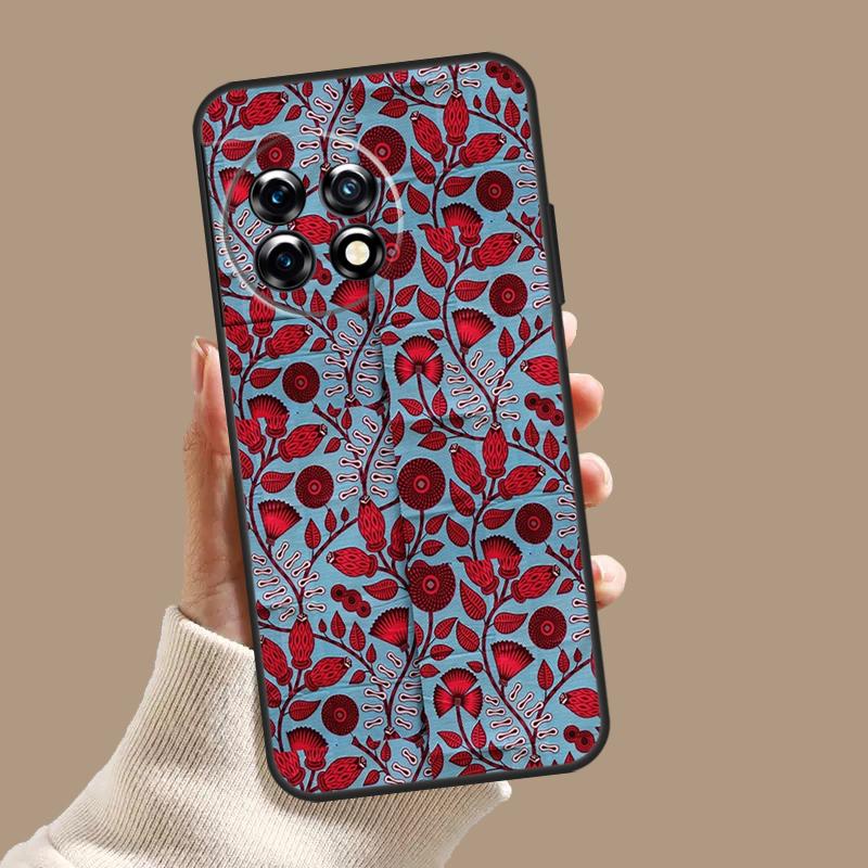 Étui en Tissu à Motifs Wax Africain Pour OnePlus Nord CE 5 2 3 4 Lite N20 N30 OnePlus 15 13 12 11 9 10 Pro 13R 10T 13T Coque