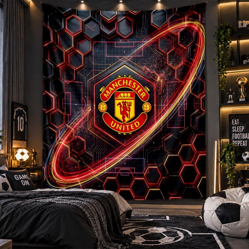 Wandbehang Tapisserie Manchester United Drucktuch für Wohnzimmer Schlafzimmer Heimdekoration