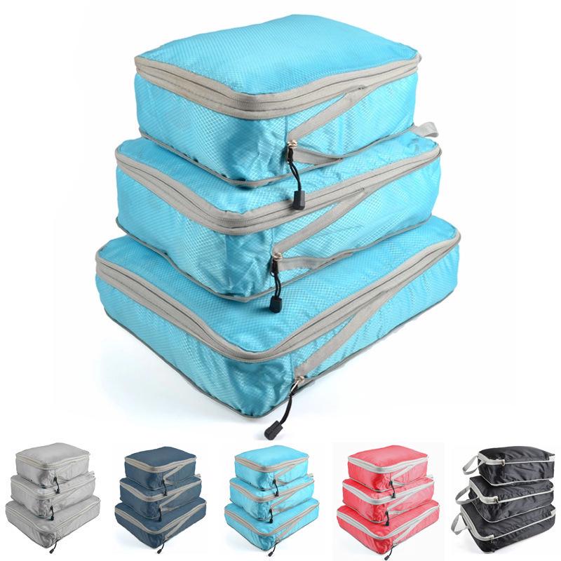 Large Waterproof Compression Storage Bag Set - Foldable Travel Organizer Handbag