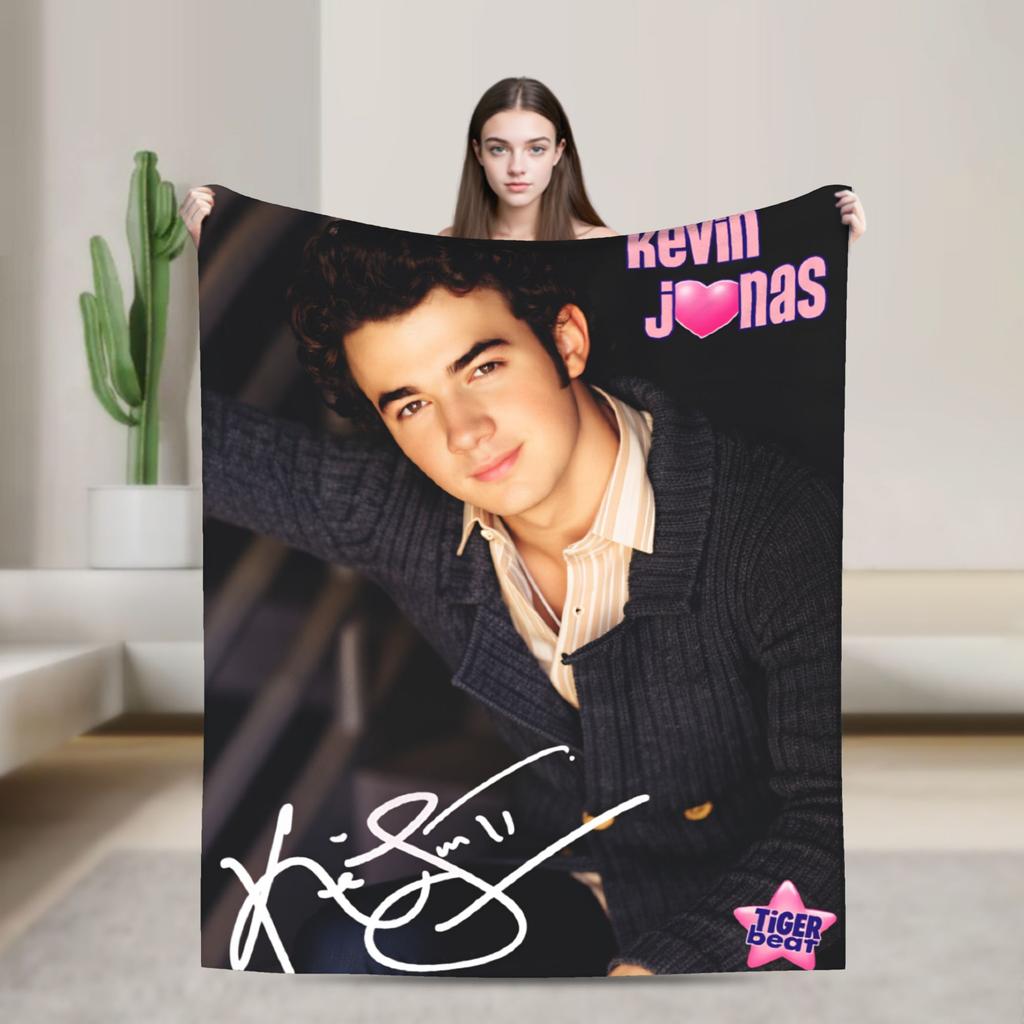 Kevin Jonas  Blankets Quality Warm J-Jonas Brothers  Bedding Throws Winter Kids Bedroom Fluffy Bedspread