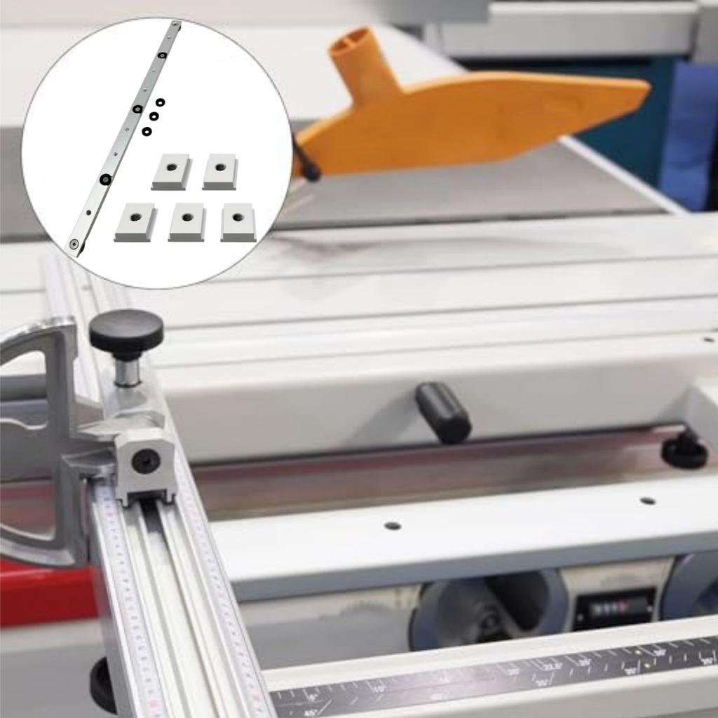 6pcs T Track Miter Bar Slider Kit, Aluminium Alloy T-Slider T Slot Miter Track Jig Table Saw Gauge Rod T Slot Miter Gauge Slider