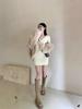 2026 Spring/Autumn Women's Slim-Fit Knit Dress - Hip-Hugging Inner Layer Sweater with Short Skirt Design