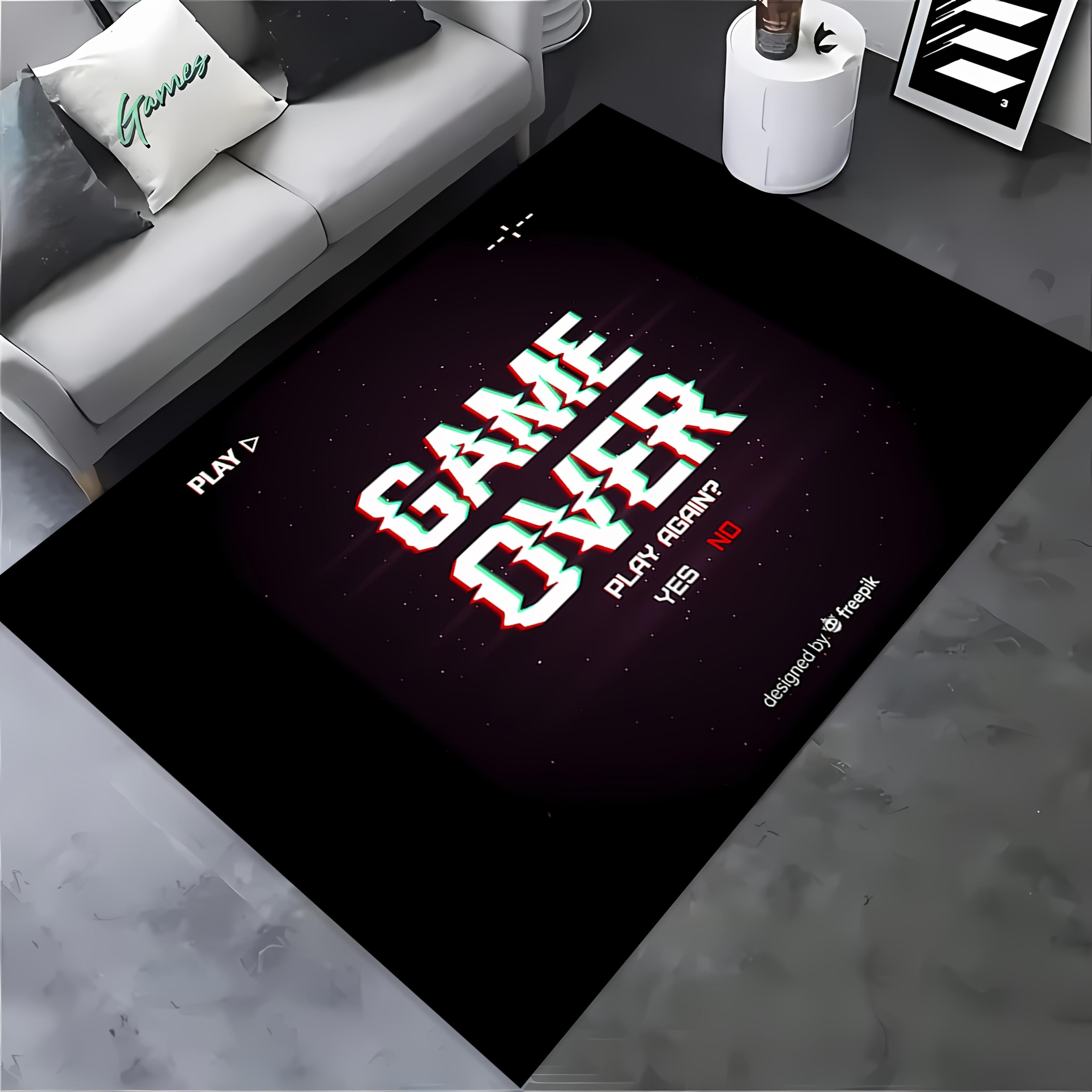 

Game Over Doormat - Gaming Style Rug for E-sports Room Decor, Gamer Floor Mat Bedroom Living Room Sports Fan Gift Decor 40x60cm