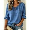 Lazy Casual Half Sleeve Women's Top, Loose Figure-Friendly Design, Comfortable Versatile Outdoor Blouse