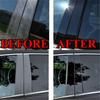 6Pcs Piano Black Door Pillar Cover Trim Posts For 2006-11 Benz ML350 ML550 W164