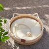 Panier pour chat universel extra large en paille tressée - Chaud, nid pour chaton quatre saisons