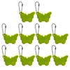 Pack of 10 Reflective Butterfly Keychian Charm Pendant for Vehicle Safe Sturdy Night Visibility Hanging Accessories