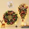 50CM Christmas Wreath & 2.7M Garland Set - Festive Door & Wall Decor