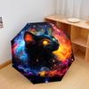 1 PC Automatic Folding Umbrella - Cosmic Cat Pattern, Portable & Foldable Design with 8 Ribs, Christmas Birthday Gifts