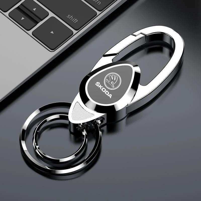 2026 Hot 3D Metal Car Emblem Key Chain Ring Auto Keyring For Skoda octavia fabia rapid yeti superb octavia a5 a7 Keychain Access