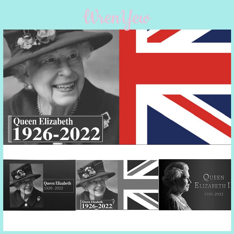 Durable And Weather Resistant Memorial Flag For Queen Elizabeth Ii
