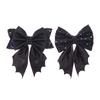 Classical Halloween Festival Girl'S Chunky Leather Bat Hair Bow Clip Wholesale Diy Hair Accessories Headwear Barrette