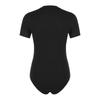 Men Crew Neck Short Sleeve Leotard Undershirt Press Button Crotch Bodysuit Casual Solid Color Skinny Jumpsuit for Daily Wear Layering