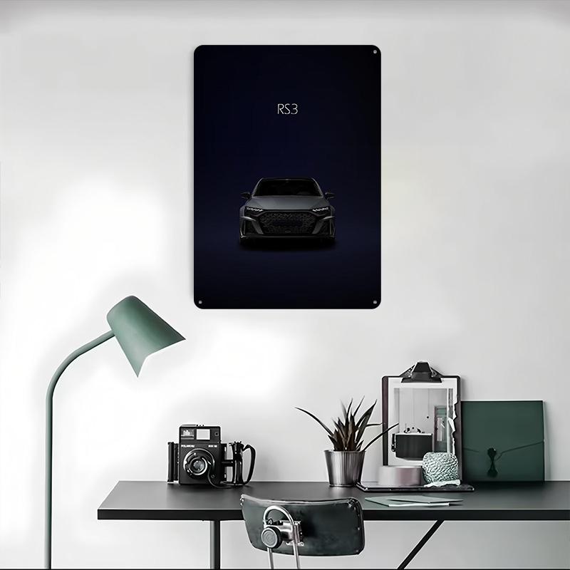 2024 Sports Car RS3 Metal Poster Customized Wall Art Retro Vintage Tinplate Signs for Man Cave Decoration Room House Desk Decor