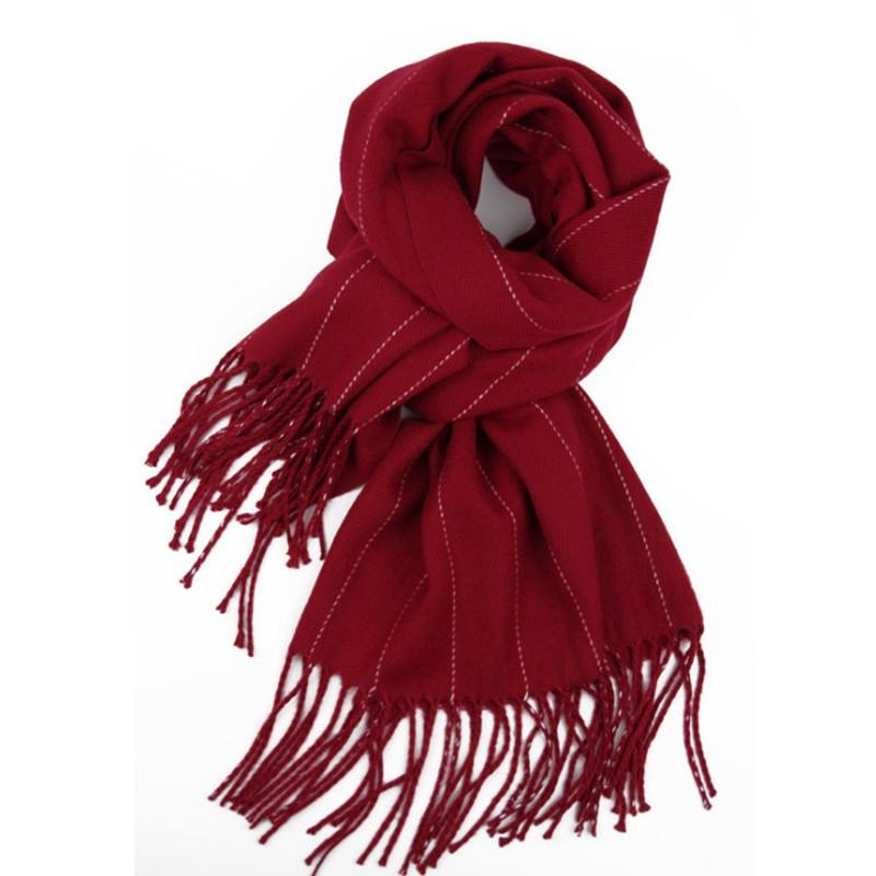 Scarf Korean Style Warm Tassel Striped Large Shawl Scarf for Men Winter New Autumn and Winter Woolen Scarf for Women