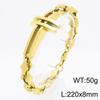 Cross Charm Stainless Steel Bracelet for Men Polished 18-22cm Minimalist Trendy Jewelry Punk Vintage Accessory Daily Gifts
