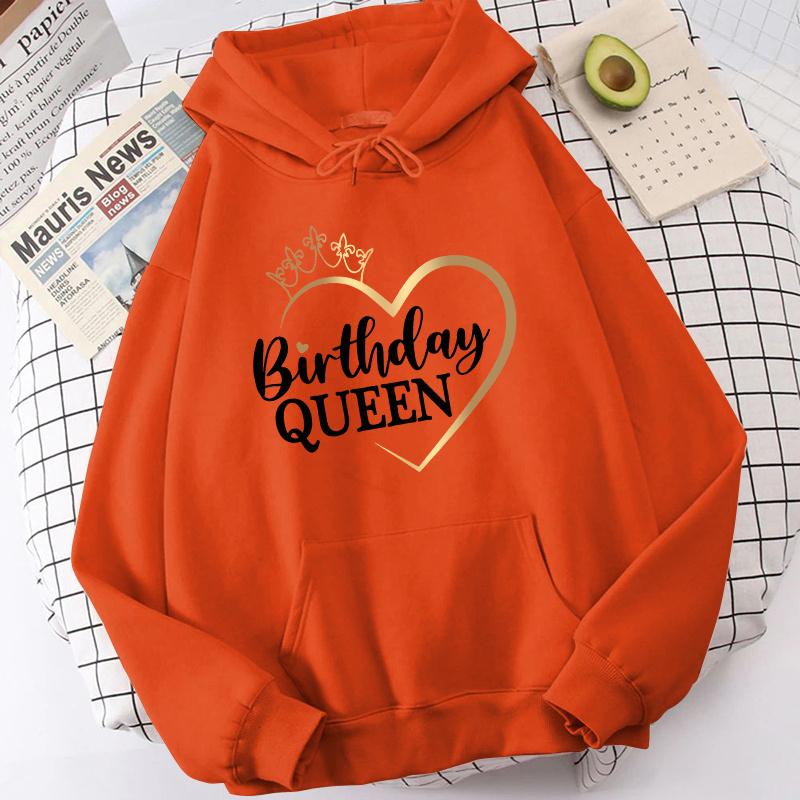 (Unisex-Hoodie)New Birthday Queen Print Hoodie Sweatshirts Unisex Damen Kapuzenpullover Unisex Langarm Hoodie Tops