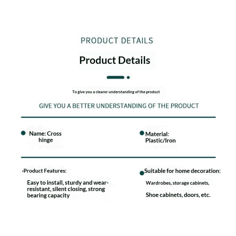 Krzyżowe Ukryte Zawiasy Plastikowe Żelazne Składane Drzwi Stół i Krzesło Zawias Krzyżowy Plastikowy Zawias Ukryty Akcesoria Meblowe