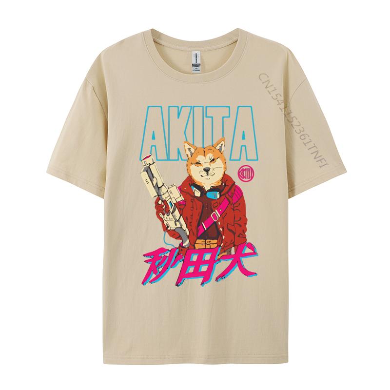 Adult Latest Printing Tops  Tees Cotton Top Tshirts Akita Neo Tokyo Tshirt Vintage Tshirt Brand T Shirt