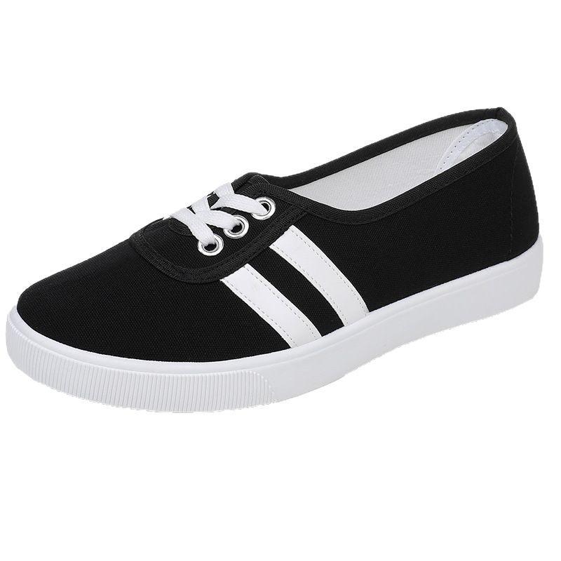 Large Size Canvas Shoes Women Spring and Summer Cloth Shoes Student Leisure Sports White Shoes Women