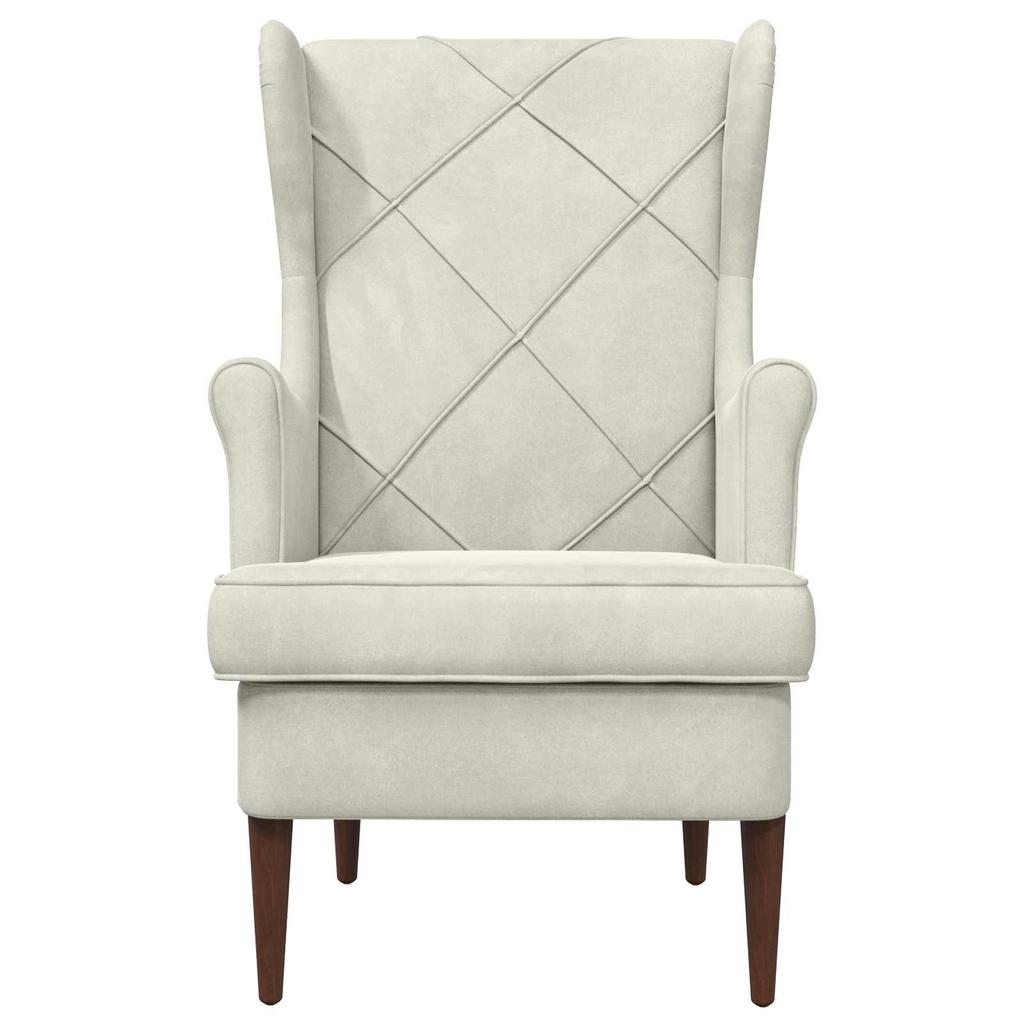 Cream Velvet Armchair