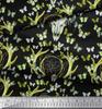 Soimoi Green Japan Crepe Satin Fabric Insect|Dream Catcher & Reindeer Face Animal Fabric Prints by Yard 42 Inch