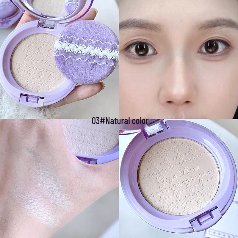 Gegebear Bare Feeling Clear Setting Powder: Long-Lasting Matte Finish, Brightening & Concealing Loose Powder. 8g