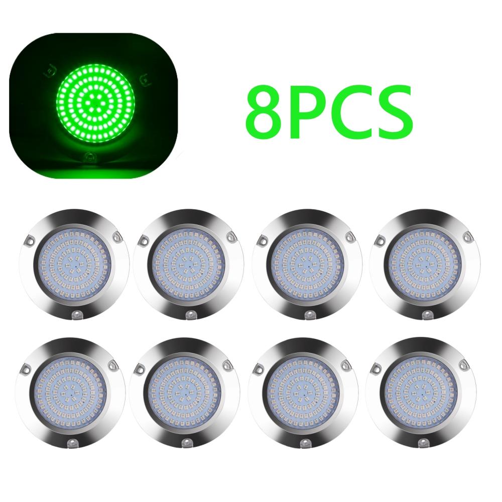 8PCS Underwater Marine Light 90LED Subnautica Boat Lighting Sailing Boat Speedboat 12v 24v 60W Stainless Steel Transom Light
