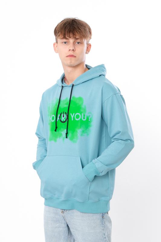Men’s Hoodie with Bold Graphic Print – Relaxed Fit & Soft Cotton Blend, Any Season, 3363-057-33-2 HC