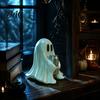 Spooky Party Window Decorations Halloween Ghost Figurine with Drinks, Resin Statue, Cute Desktop Table Decor Ornament for Tabletop And Holiday