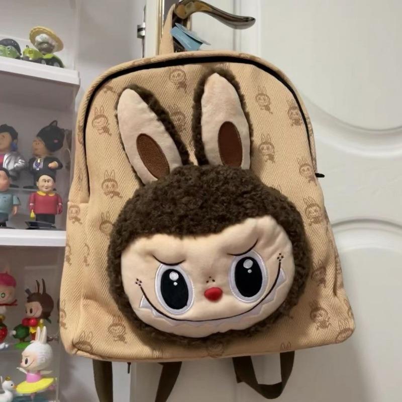 Backpack Cute Large Capacity Big Head Plush College Cartoon School Bag College Student Backpack Doll