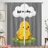 2pcs 2D flat printing Drapes Cute Chick Sad Day Fabric Without Electricity Seasonal Party & Holiday Decor for Multipurpose Event
