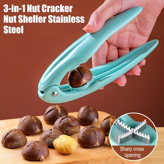 1/2/3Pcs Chestnut Peeler Tool Sharp Serrated Blade Nutcracker Chestnut Opener Ergonomic Comfort Grip Nut Prep Helper Chestnut Peeling Tool
