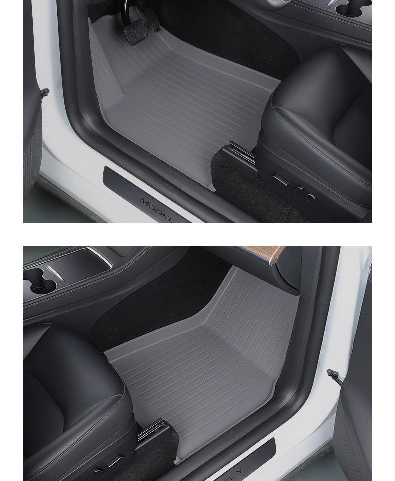 Tesla Model 3/Y Full Surround TPE Floor Mats (Left/Right Rudder)
