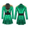 Sequin Long Sleeve Circus Ringmaster Jumpsuit with Tassel Skirt Cosplay Costume