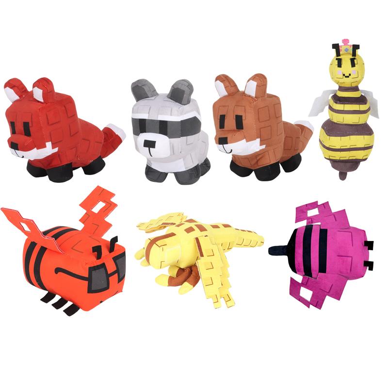 1Pc 25cm Grow a Garden Plush Toys Cute Raccoon Red Fox Dragonfly Plush Stuffed Soft Figure Toy Xmas Collection Gift